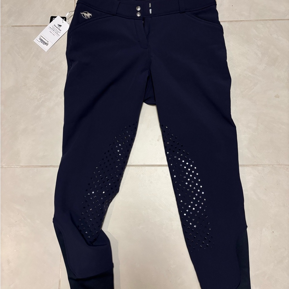 Smartpak Piper Winter Essential Breeches NWT 30R Navy Equestrian Riding Pants